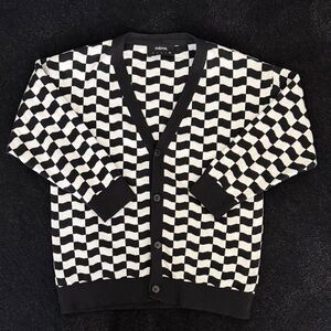 Black and White Checkered cardigan | Size:10